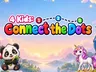 4 Kids Connect the Dots promotional artwork with a rocket, panda, unicorn and dolphin