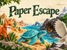 Paper Escape promotional artwork with an origami fox, turtle and owl